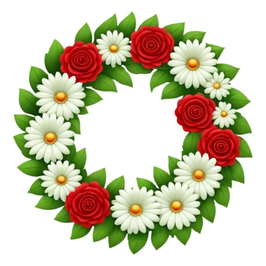 funeral wreath with flowers sticker