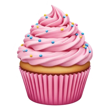 Cupcake with pink icing sticker