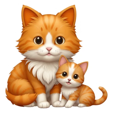 Cute cat playing with puppy sticker