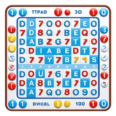journey on a game board about Type 1 diabetes and aging to share knowledge and ways of coping, energetic with text: T1D to 100 and subtext Aging with Type 1 diabetes sticker