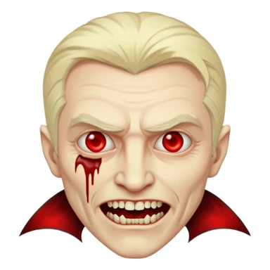 blonde old vampire man sticker
