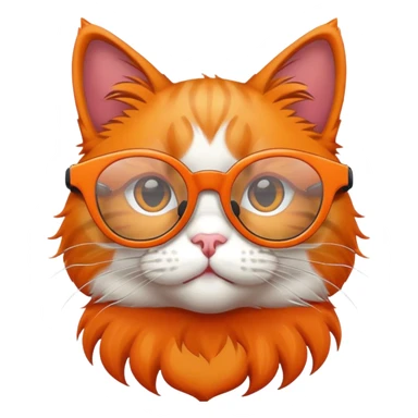 cat with glasses sticker