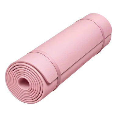 light pink rolled yoga mat  sticker
