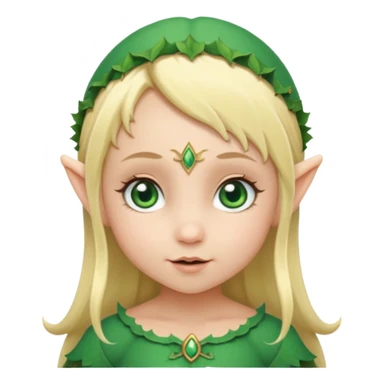 baby elf girl  blonde hair sticker