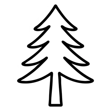 pine tree with extra branches sticker
