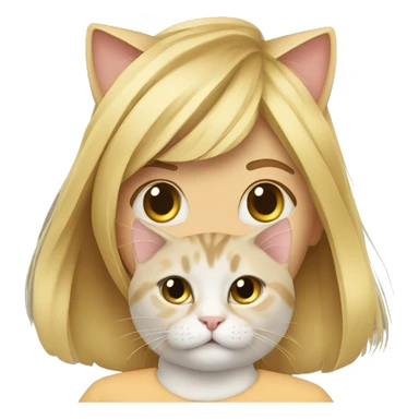 ırısh cat with blonde girl sticker