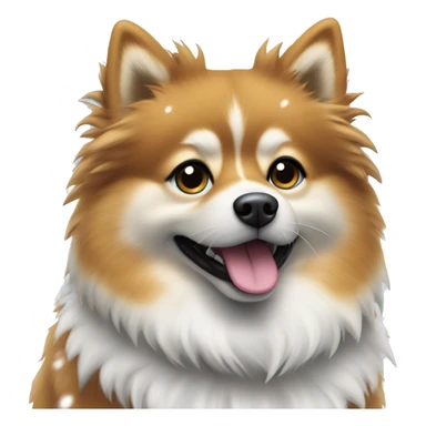 Spitz nain dans la neige  sticker