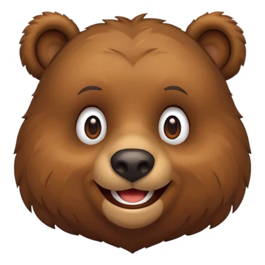 Bear smiling sticker