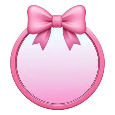 pink mirror with bow  sticker
