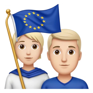 european union enthusiast with flag man sticker