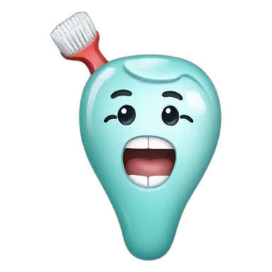 dentist with a toothbrush sticker