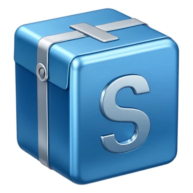 Letters SS in a blue box sticker