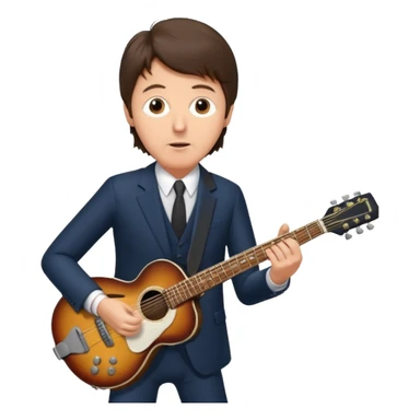 Paul McCartney playing guitar suit sticker