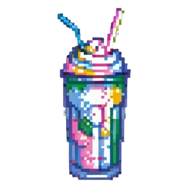 milkshake with two straws sticker