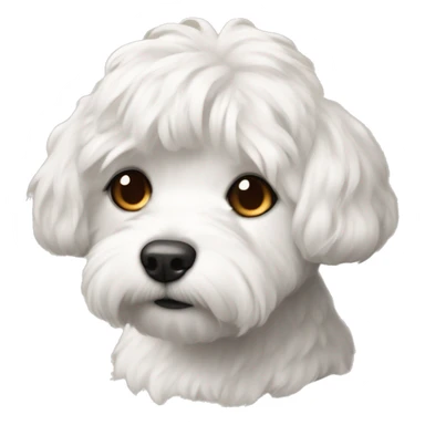 Coton de tuléar with readheaded short haired human sticker