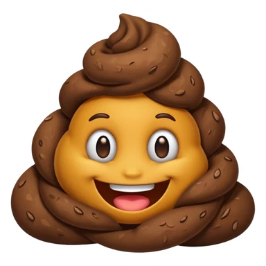 Poo with a smile sticker