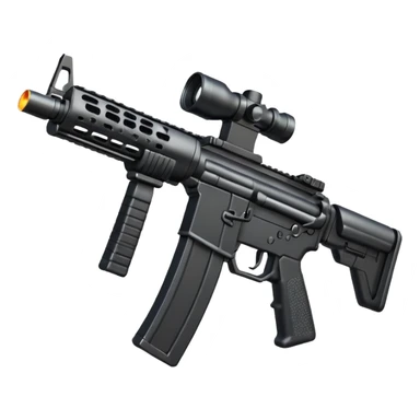 ar 15 with gun flash like its shooting sticker