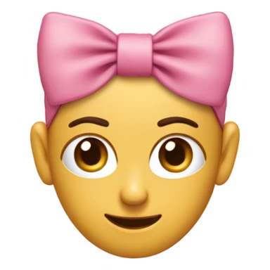 Samoyède avec un noeud rose  entre les oreilles sticker