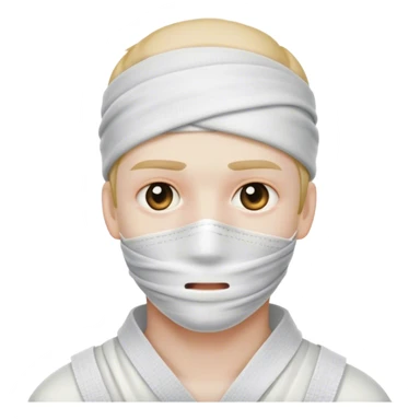 Guy bandaged up sticker