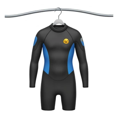 wetsuit hang on a hanger full sticker