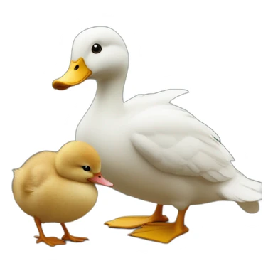 Canard qui mange un chat sticker