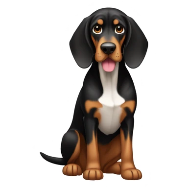 Black And Tan Coonhound Dog Breed Full Body sticker