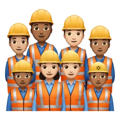 group of multiracial railway engineers sticker