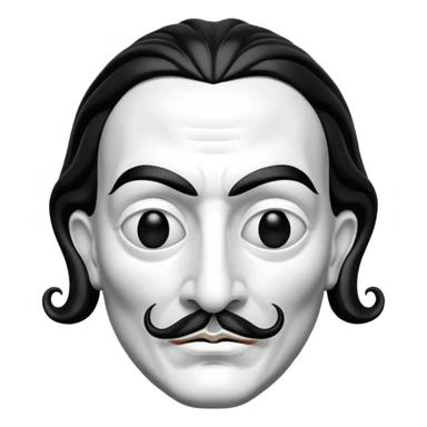 Money Heist, Dali mask (black-white), realistic sticker