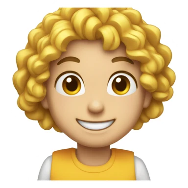 Emoji de cara feliz con boca de con ganas sticker