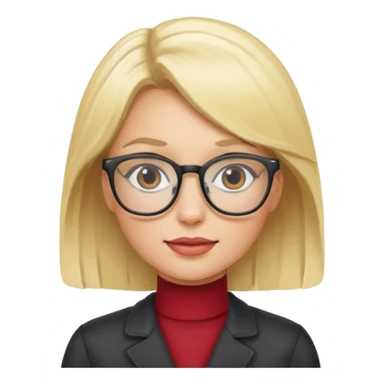 mulher loira com oculos sticker