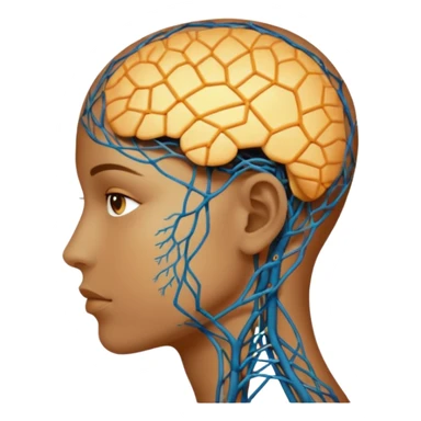 human silhouette with a neural network pattern inside the head sticker