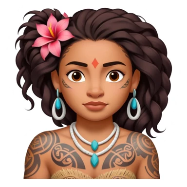 Moana with tattoos  sticker