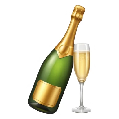 Champagne bottle sticker