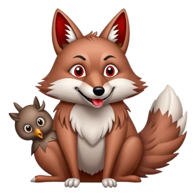 the coyote heat the sparrow and poop sticker