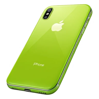 Lime-green iPhone sticker