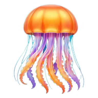 jellyfish with unique design and color but i want a simple one i dont want color orange and blue sticker