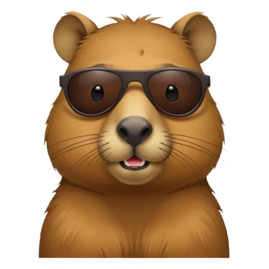 Capibara con gogles oscuros sticker