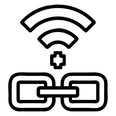 minecraft-stlye connection link icon sticker