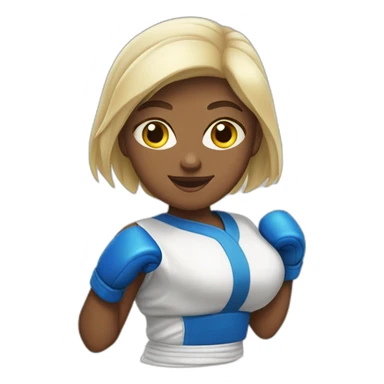 Fille blanche boxe sticker