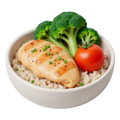 Meal broccoli chicken and tomato sticker