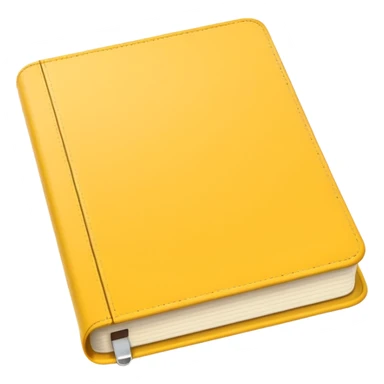 emoji of an open agenda with a yellow cover, visible pages, simple details sticker