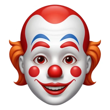 a person wearing a clown nose sticker