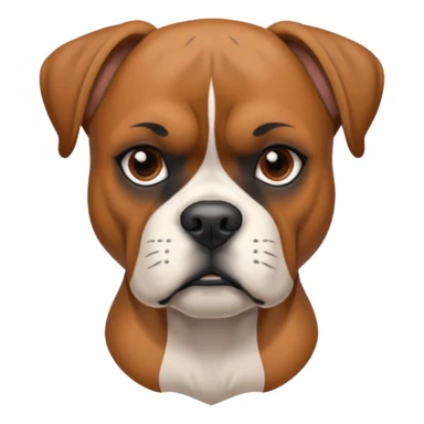 boxer dog with tattoo sticker