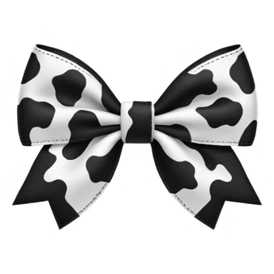cow print bow sticker