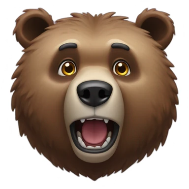 Grizzlybear shocked sticker