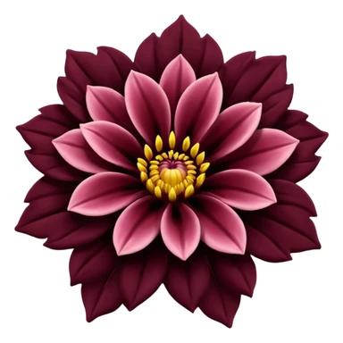 black dahlia flower sticker