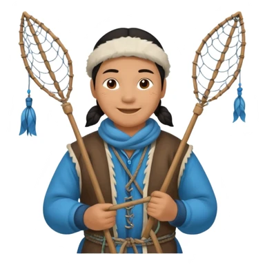 Inuit with nets sticker