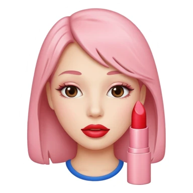 Strawberry milk color lipstick sticker