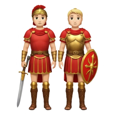 roman soldier without armor,without weapons and shield, just red clothing and fullbody view sticker