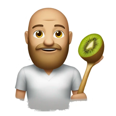 Mensch der Kiwi mit Schale isst sticker